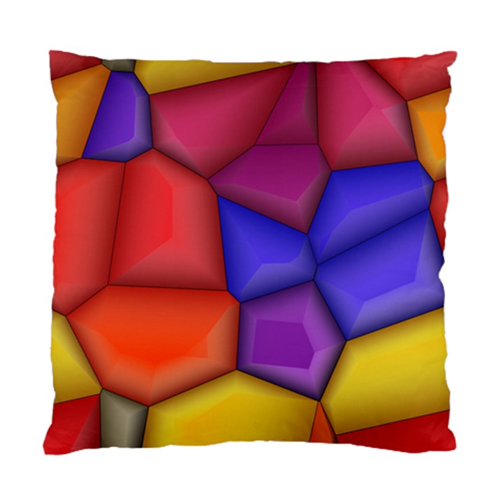 3d colorful shapes Standard Cushion Case (Two Sides)