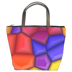 3d Colorful Shapes Bucket Bag