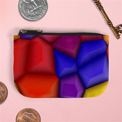 3d Colorful Shapes Mini Coin Purse by LalyLauraFLM