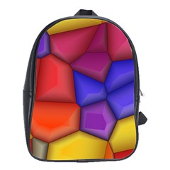 3d Colorful Shapes School Bag (large)