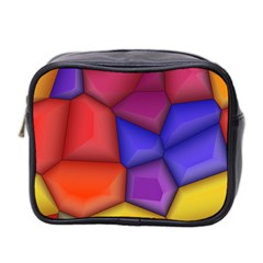 3d Colorful Shapes Mini Toiletries Bag (two Sides)