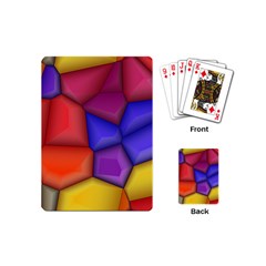 3d Colorful Shapes Playing Cards (mini) by LalyLauraFLM