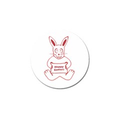 Cute Bunny With Banner Drawing Golf Ball Marker