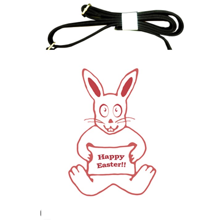 Cute Bunny With Banner Drawing Shoulder Sling Bag