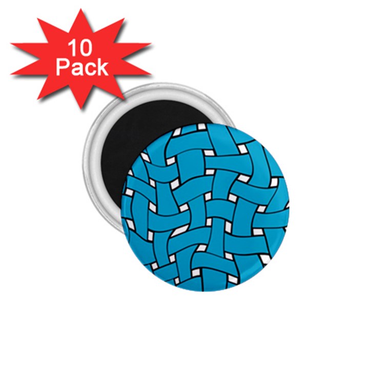 Blue distorted weave 1.75  Magnet (10 pack) 