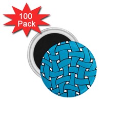 Blue Distorted Weave 1 75  Magnet (100 Pack) 