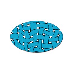 Blue Distorted Weave Sticker (oval)