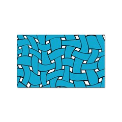 Blue Distorted Weave Sticker (rectangular)