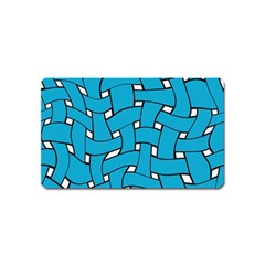 Blue Distorted Weave Magnet (name Card)