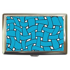 Blue Distorted Weave Cigarette Money Case