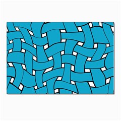 Blue Distorted Weave Postcard 4 x 6  (pkg Of 10)