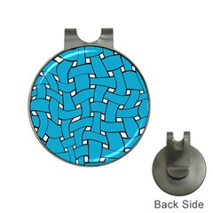 Blue Distorted Weave Golf Ball Marker Hat Clip