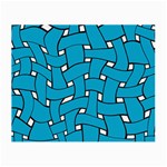 Blue distorted weave Glasses Cloth (Small, Two Sides) Front