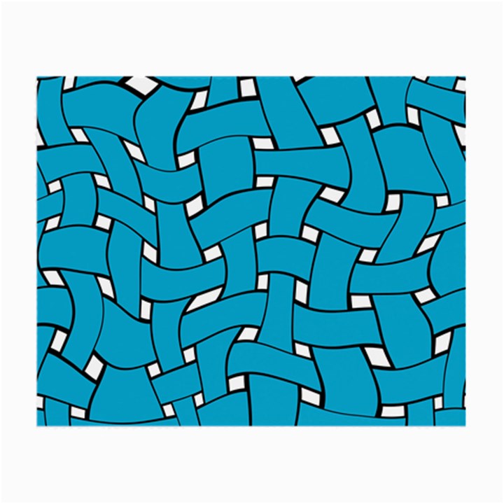 Blue distorted weave Glasses Cloth (Small, Two Sides)