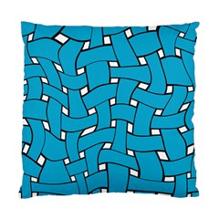 Blue Distorted Weave Standard Cushion Case (two Sides) by LalyLauraFLM