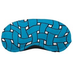 Blue Distorted Weave Sleeping Mask