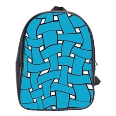 Blue Distorted Weave School Bag (xl)