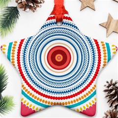 Colorful Round Kaleidoscope Ornament (star) by LalyLauraFLM