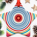 Colorful round kaleidoscope Ornament (Star) Front