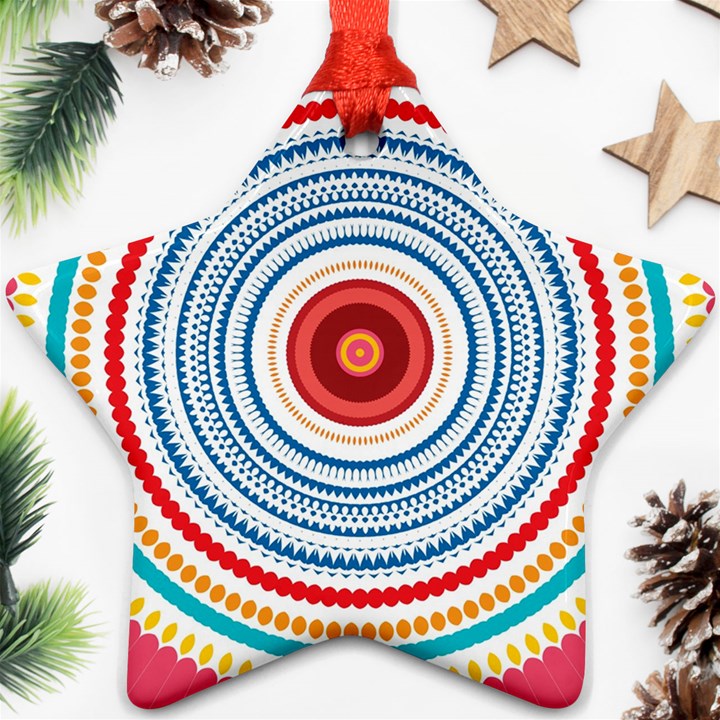 Colorful round kaleidoscope Ornament (Star)