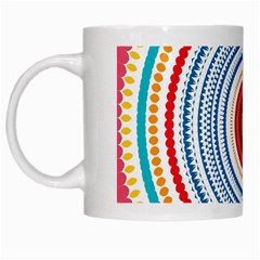 Colorful Round Kaleidoscope White Mug