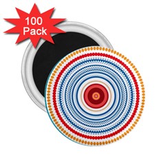 Colorful Round Kaleidoscope 2 25  Magnet (100 Pack) 