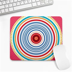 Colorful Round Kaleidoscope Large Mousepad