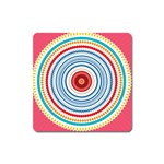 Colorful round kaleidoscope Magnet (Square) Front