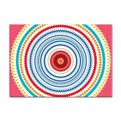 Colorful Round Kaleidoscope Sticker A4 (10 Pack) by LalyLauraFLM