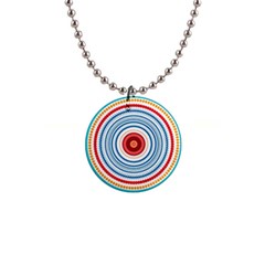 Colorful Round Kaleidoscope 1  Button Necklace by LalyLauraFLM