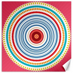 Colorful Round Kaleidoscope Canvas 12  X 12 