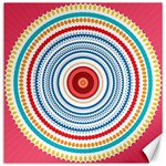 Colorful round kaleidoscope Canvas 12  x 12  11.4 x11.56  Canvas - 1