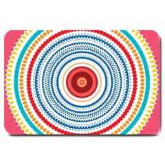 Colorful Round Kaleidoscope Large Doormat