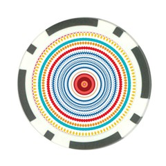 Colorful Round Kaleidoscope Poker Chip Card Guard by LalyLauraFLM