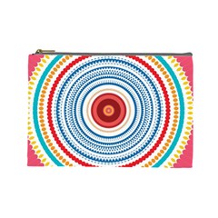 Colorful Round Kaleidoscope Cosmetic Bag (large)