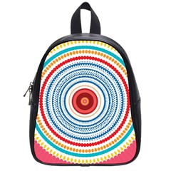 Colorful Round Kaleidoscope School Bag (small)