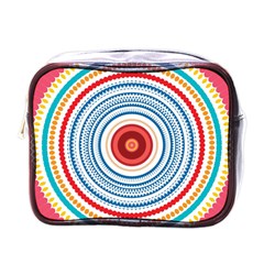 Colorful Round Kaleidoscope Mini Toiletries Bag (one Side)