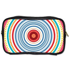 Colorful Round Kaleidoscope Toiletries Bag (two Sides)