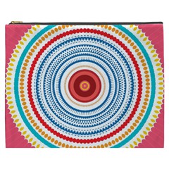 Colorful Round Kaleidoscope Cosmetic Bag (xxxl)