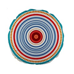 Colorful Round Kaleidoscope 15  Premium Round Cushion  by LalyLauraFLM