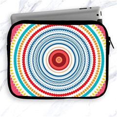 Colorful Round Kaleidoscope Apple Ipad 2/3/4 Zipper Case by LalyLauraFLM