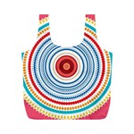 Colorful round kaleidoscope Full Print Recycle Bag (M) Back