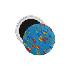 Colorful Shapes On A Blue Background 1 75  Magnet