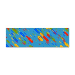 Colorful Shapes On A Blue Background Sticker (bumper) by LalyLauraFLM