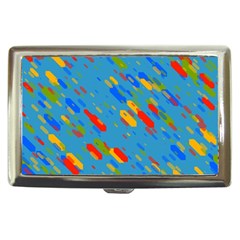 Colorful Shapes On A Blue Background Cigarette Money Case