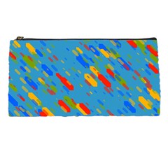 Colorful Shapes On A Blue Background Pencil Case