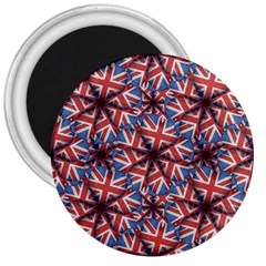 Heart Shaped England Flag Pattern Design 3  Button Magnet by dflcprints