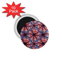 Heart Shaped England Flag Pattern Design 1 75  Button Magnet (10 Pack) by dflcprints