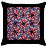 Heart Shaped England Flag Pattern Design Black Throw Pillow Case Front