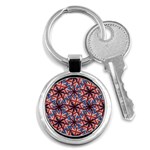 Heart Shaped England Flag Pattern Design Key Chain (Round) Front